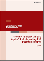 "Honey, I Shrunk the ESG Alpha": Risk-Adjusting ESG Portfolio Returns