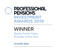 Scientific Beta, Professional Pensions Investment Awards 2019 Equity Factor Index Provider of the Year